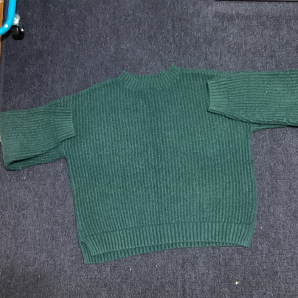 Old Navy Forest Green Ribbed Pullover